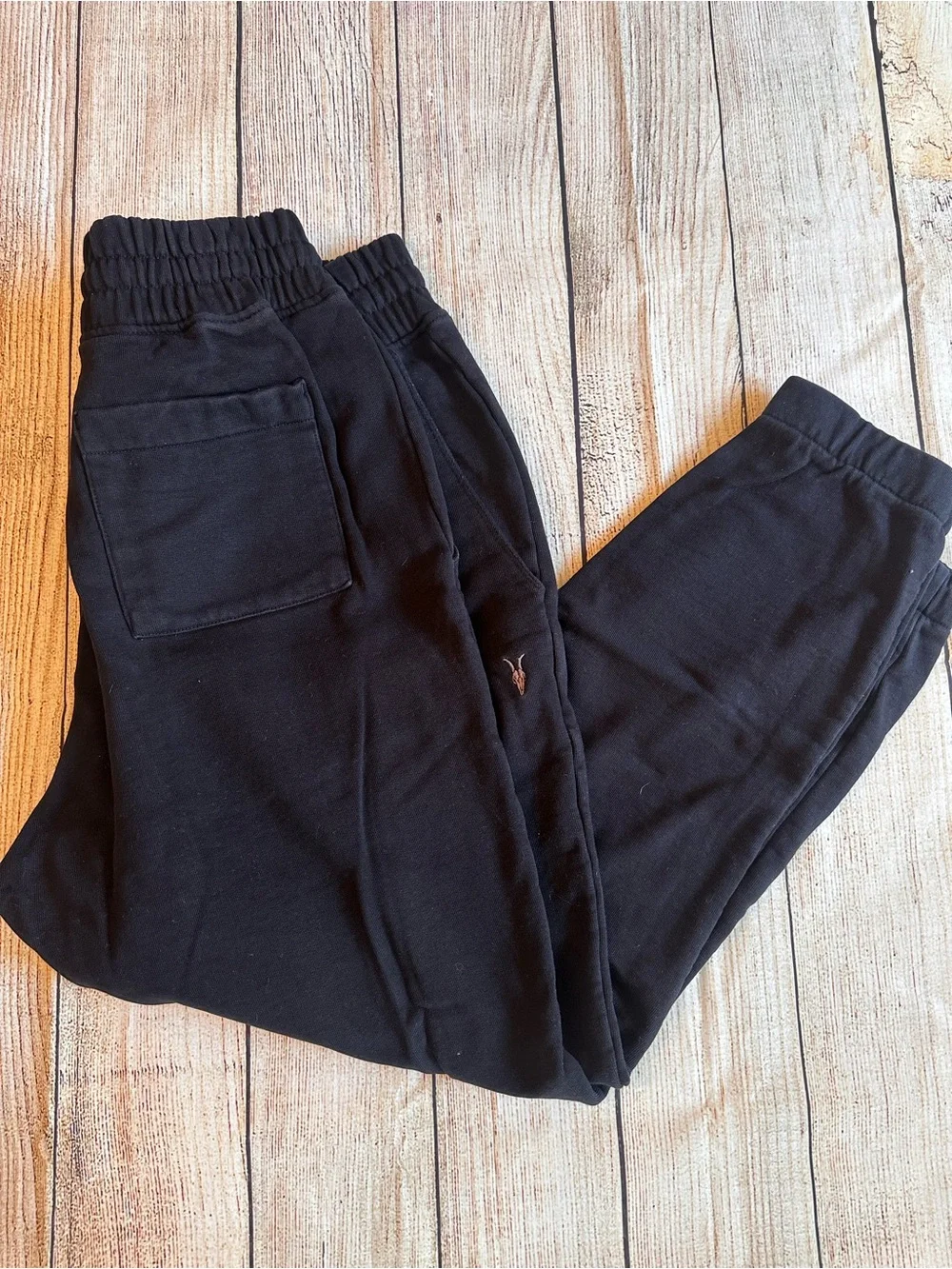 AllSaints Finley Cuffed Sweatpants Black Ramskull Joggers Men’s M